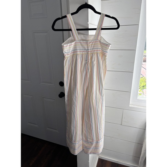 Janie and Jack Jumpsuit Girls 12 White Multicolor Stripe Bow AERIN x Wide Leg - Picture 3 of 6